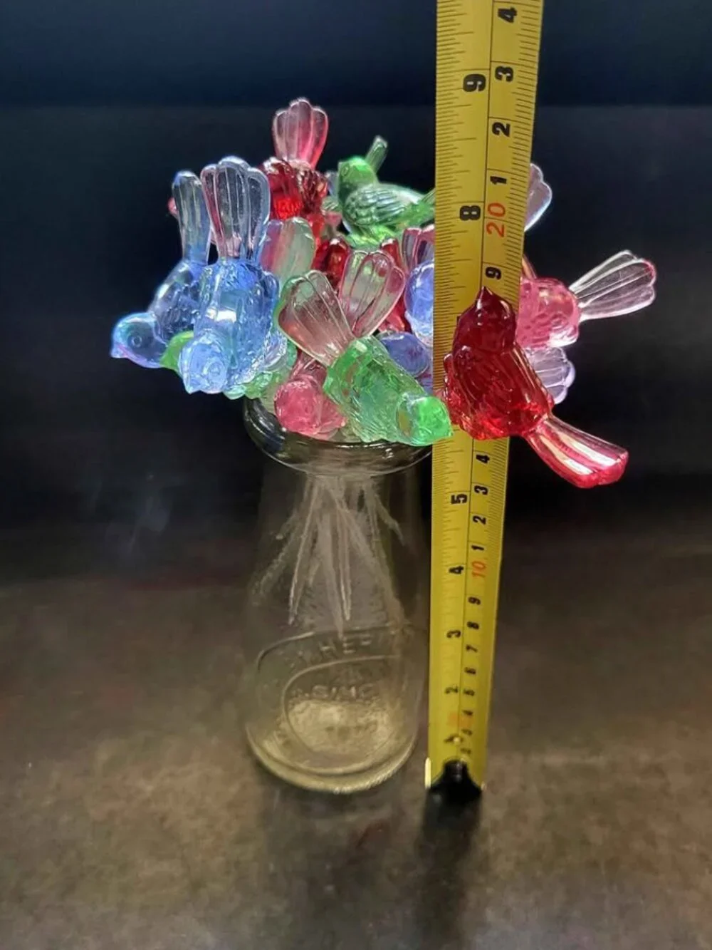 Vintage Bird-Shaped Plastic Drink Stirrers Or Appetizer Picks